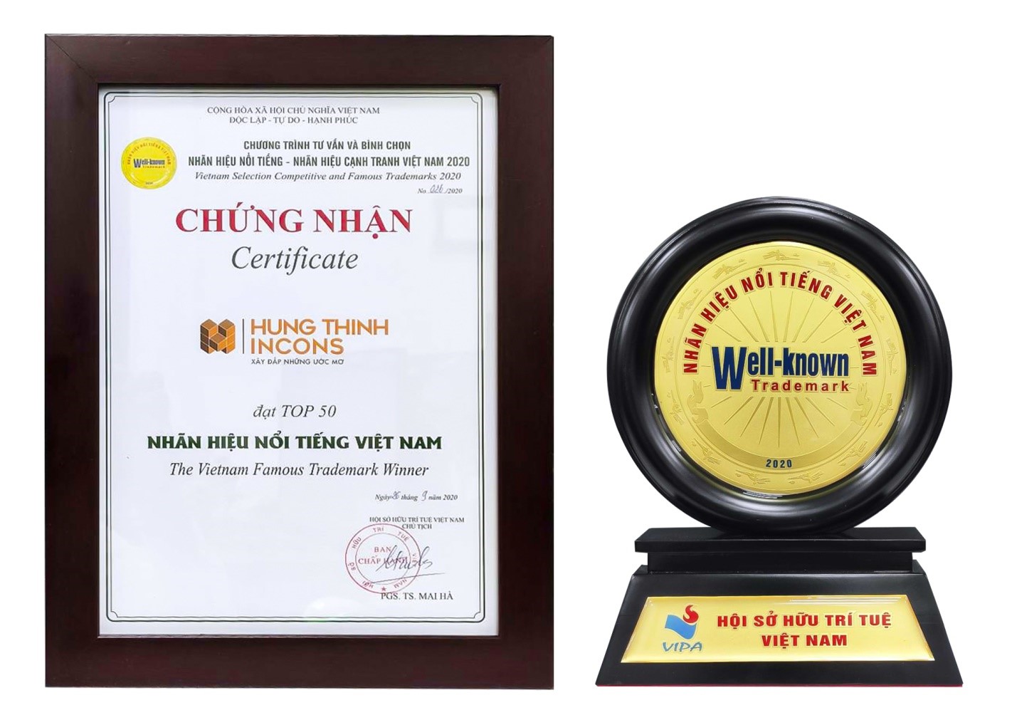 Hưng Thịnh Incons vào “Top 50 Nhãn hiệu Nổi tiếng Việt Nam năm 2020”