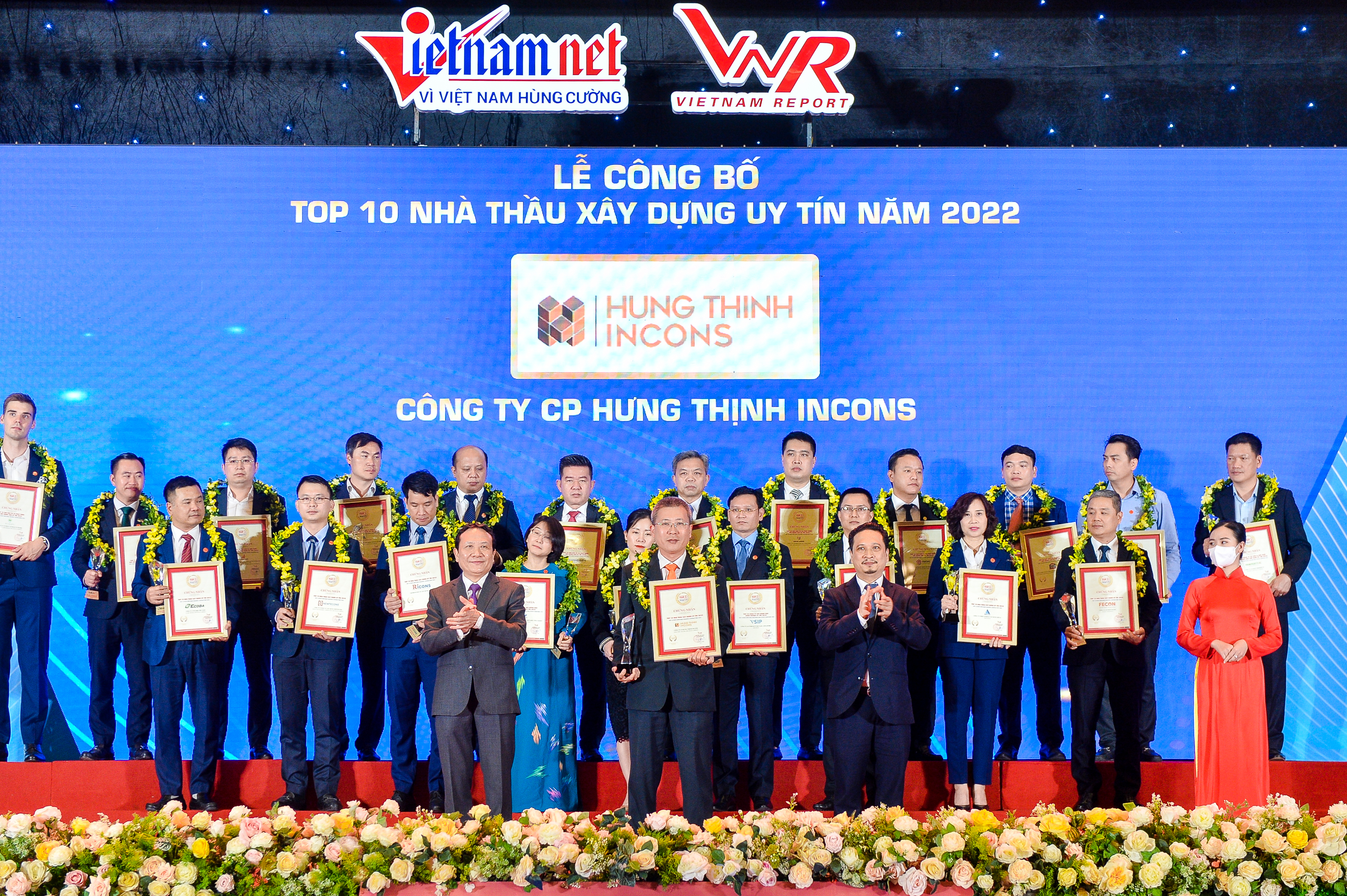 Hung Thinh Incons is proud of achieving 'Top 10 prestigious construction contractors 2022'